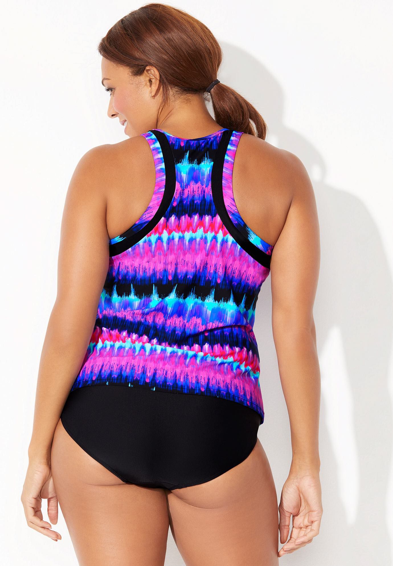 Chlorine Resistant High Neck Racerback Tankini Set