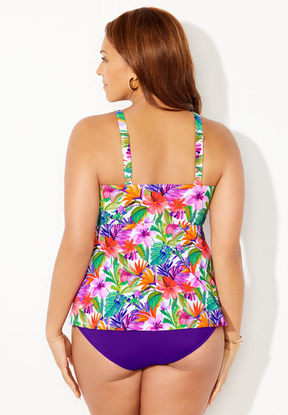 V-Neck Underwire Tankini Set