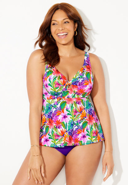 V-Neck Underwire Tankini Set