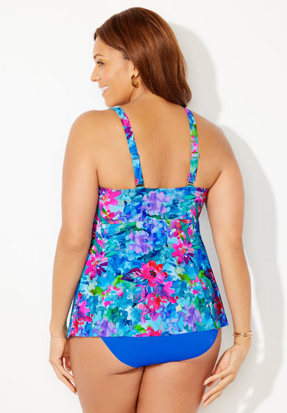 V-Neck Twist Tankini Set