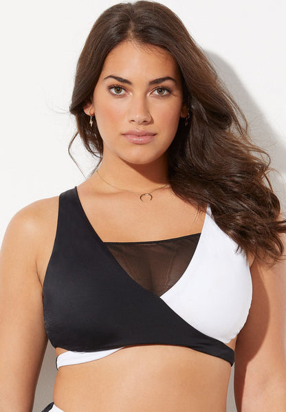 Hollywood Colorblock Wrap Bikini Top