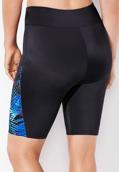 Chlorine Resistant Printed Swim Bike Short