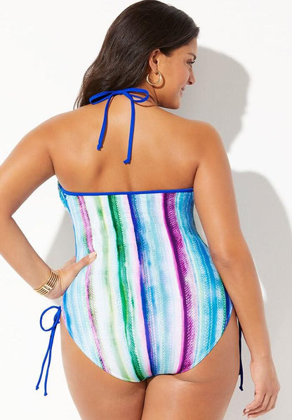 Halter Adjustable One Piece Swimsuit