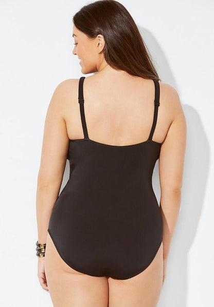 Twist Ruched One Piece Swimsuit