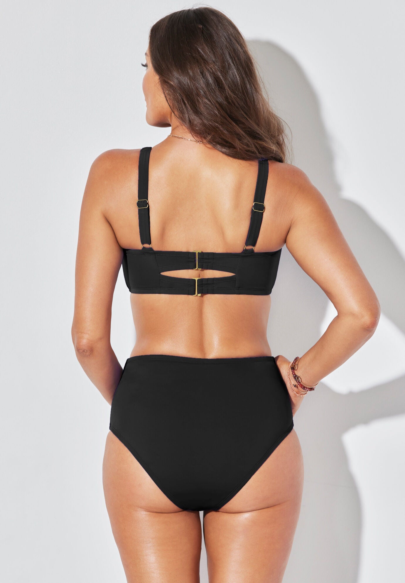 Twist Front High Waist Bikini Set